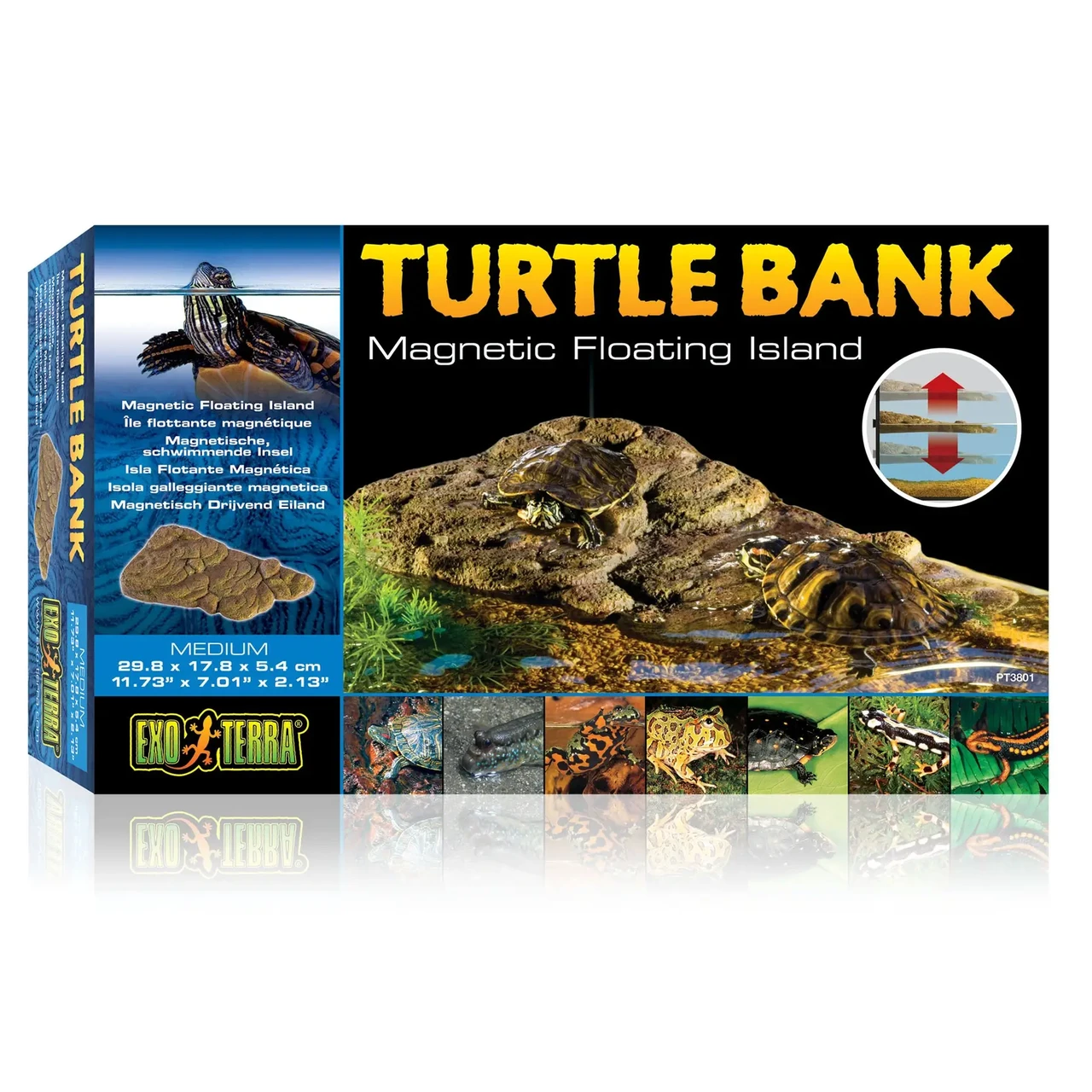 Декорация для террариума Exo Terra «Turtle Bank» Плавающий остров M 30 x 18 x 5 см (пластик) - фото 1 - id-p1682589742