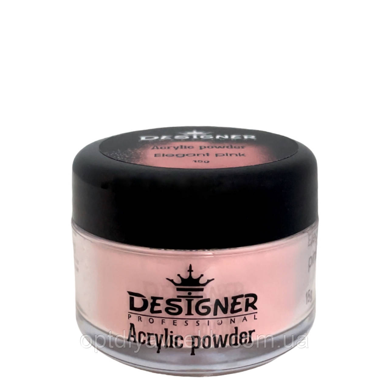 Акрилова пудра/Acrylic powder 15 г. для зміцнення нігтів Дизайнер Elegant pink