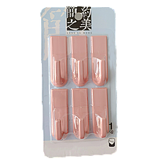 Гачок пластиковий напівовальний рожевий, фото 4