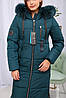 Тепла якісна зимова жіноча парка з хутром єнота Finland., фото 2