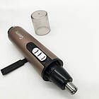 Тример для гоління 2в1 Geemy GM-3112 / Акумуляторна триммер машинка для стрижки волосся в носі, фото 5