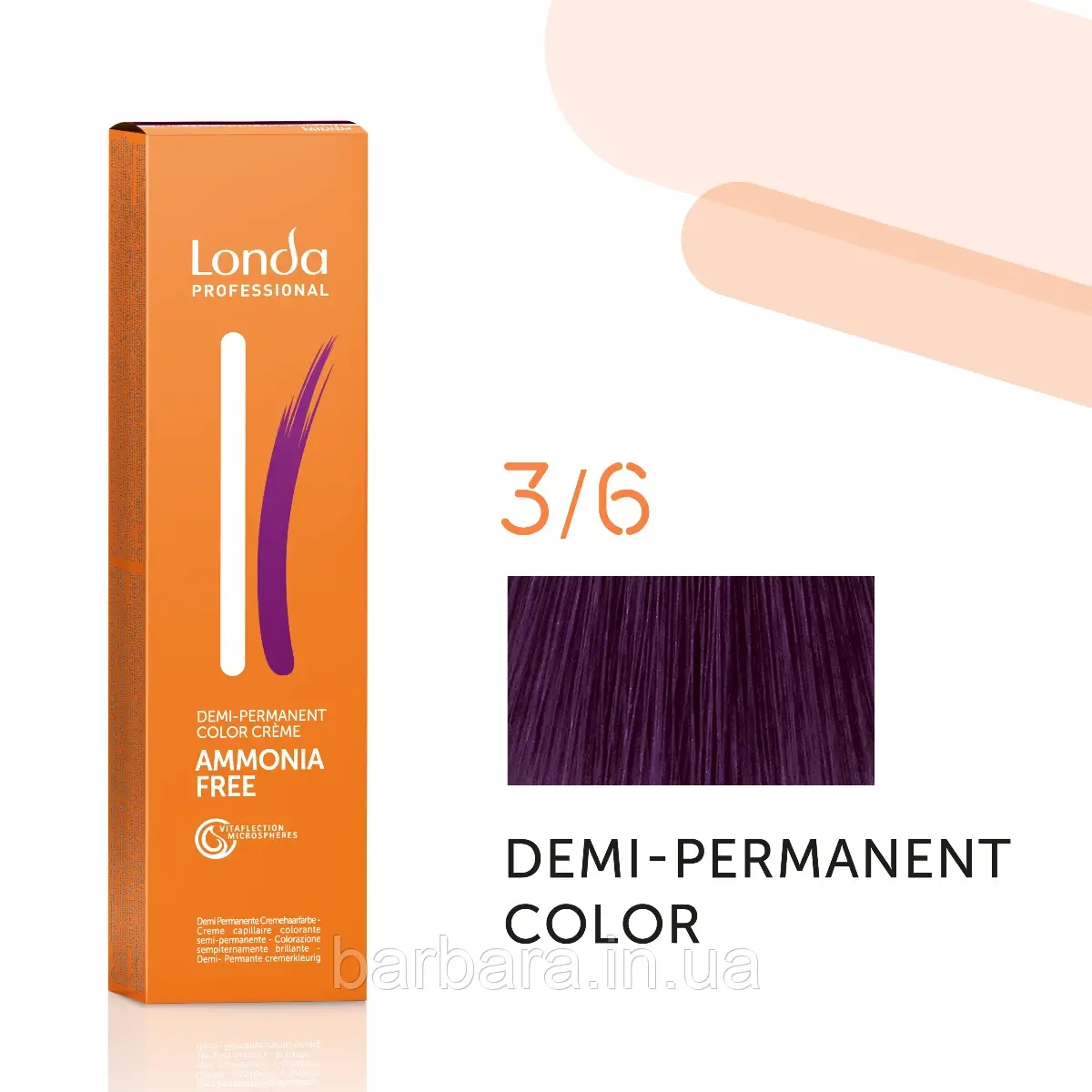 Тонувальна безамечена фарба для волосся Londa Demi-Permanent Color 3/6 темний шатен фіолетовий