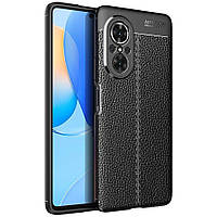 Защитный чехол Deexe Leather Cover для Huawei Nova 9 SE - Black