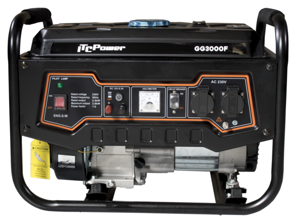 Генератор бензин ITC Power GG3000F, однофазний 220 V, 50 Hz, 2,5KVA(2,8KVA), об'єм 15 л