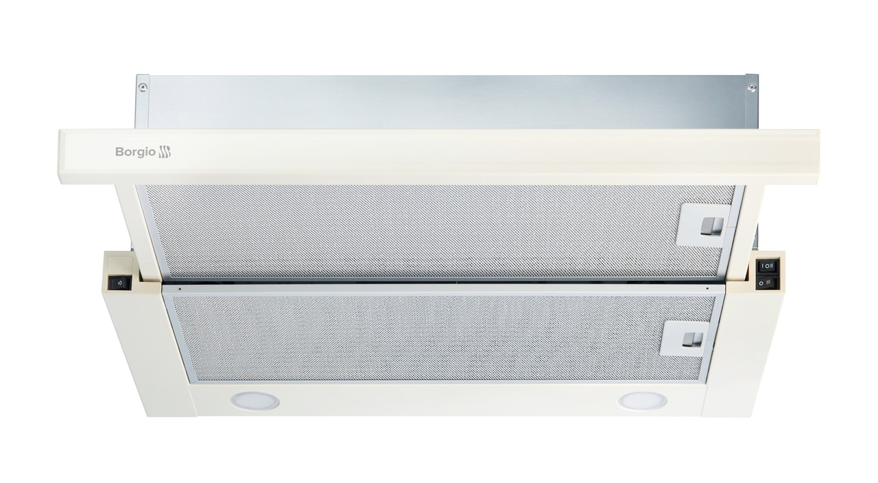 Кухонна витяжка телескопічна BORGIO TLF (TR) 60 Ivory glass (850 м3)