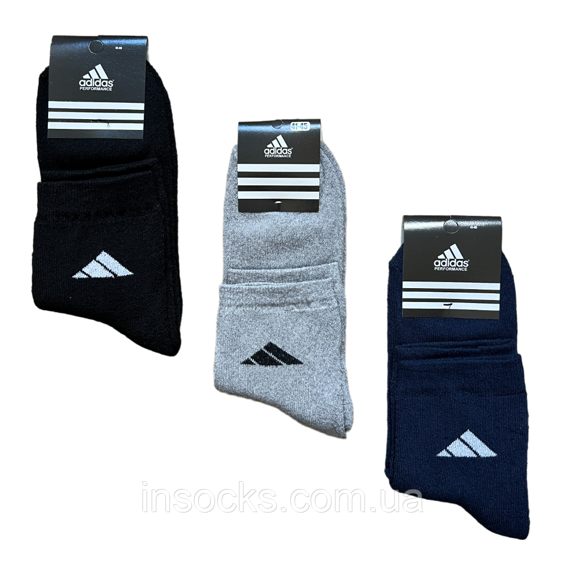 Шкарпетки чоловічі махрові "Adidas". 41-45р. Середньої висоти.
