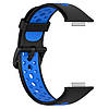 Силіконовий ремінець Primolux Perfor Classic для смарт-годинника Huawei Watch Fit 2- Black&Blue, фото 3