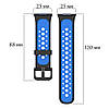 Силіконовий ремінець Primolux Perfor Classic для смарт-годинника Huawei Watch Fit 2- Black&Blue, фото 6