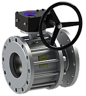 Кран шаровый фланцевый Ду250/250 стальной полнопроходной с редуктором 11c341п BREEZE