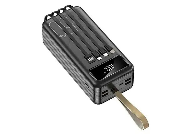 Переносний акумулятор з кабелями Power Bank 50000 mAh Sunix PB-05 Повербанк з ліхтариком