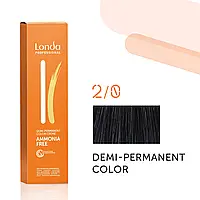 Тонуюча безаміачна фарба для волосся Londа Demi-Permanent Color 2/0 черный