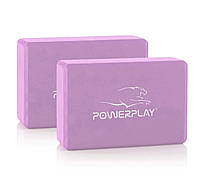 Блок для йоги 2шт. (пара) PowerPlay 4006 Yoga Brick EVA Фіолетові