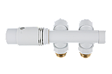 Термостатичний комплект INVENA CZ-88-015 типу Duoplex для нижнього підключення білий, фото 3