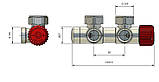 Термостатичний комплект Twins типу Duoplex для нижнього підключення білий, фото 2