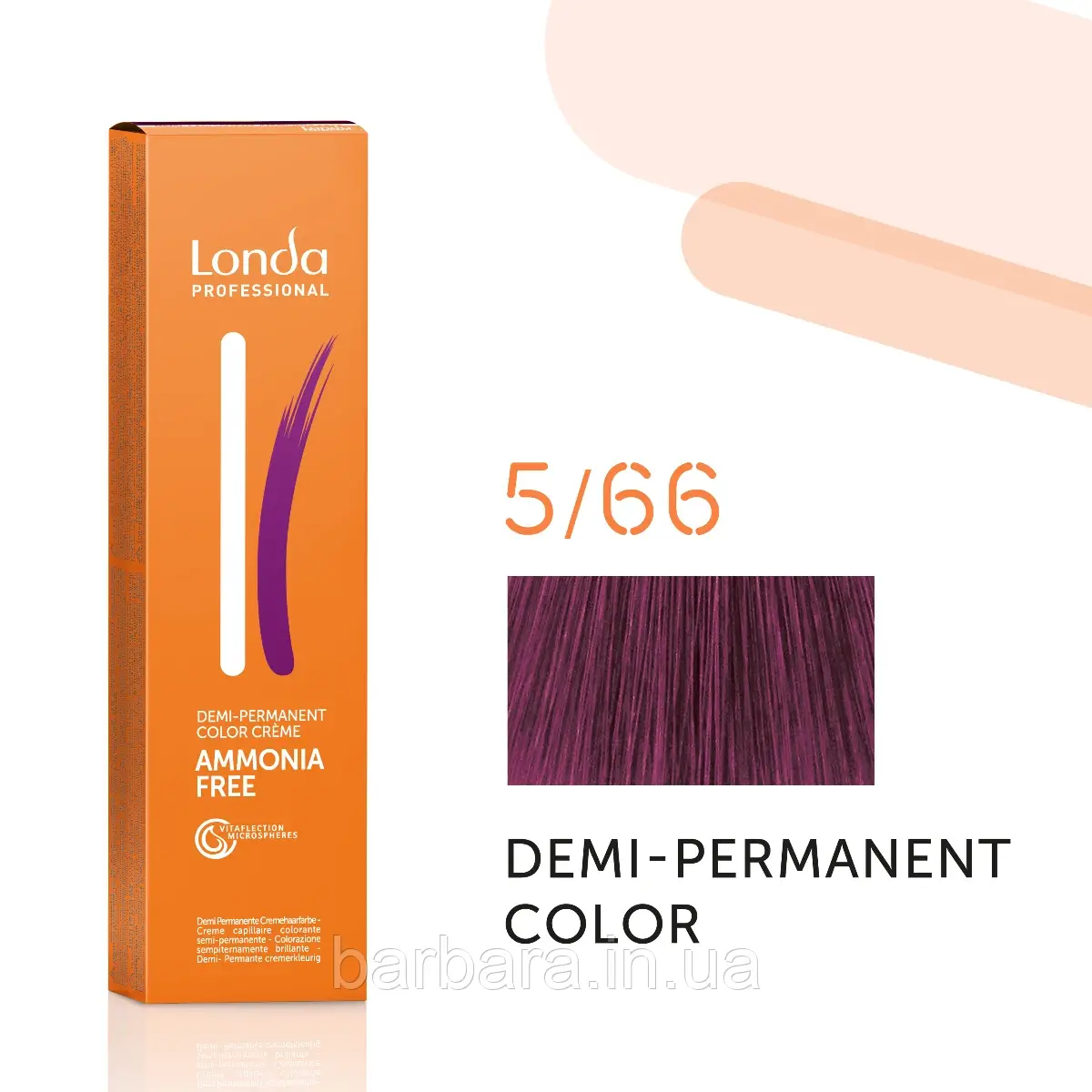Тонувальна безаміченна фарба для волосся Londa Demi-Permanent Color 5/66 світлий шатен інтенсивно-фіолетовий 