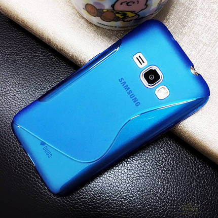Силіконовий чохол Duotone для Samsung Galaxy J1 2016 Duos SM-J120 синій, фото 1