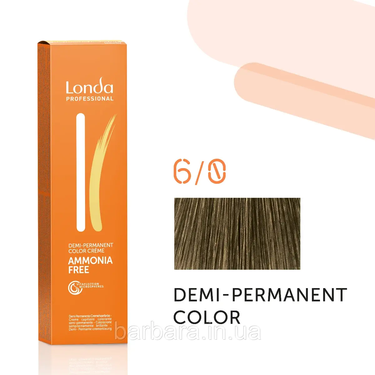 Тонуюча безаміачна фарба для волосся Londа Demi-Permanent Color 6/0 темный блонд