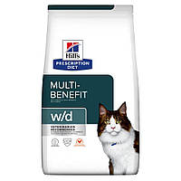 Hill's PD Feline W/D диетический корм при гиперлипидемии и сахарном диабете у взрослых кошек 1,5 кг