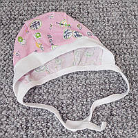 1-3 р 38 (62) тонкий бавовняний чепчик для новонароджених тоненька шапочка для малючка із зав'язками 4000 РЗВЖ