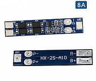 BMS Контроллер, плата заряда/разряда 2S Li-Ion 7.4...8.4В 8А (HX-2S-A10)