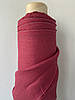 Бордова костюмна лляна тканина "ялинка", 100% льон, колір 1/1372, фото 7