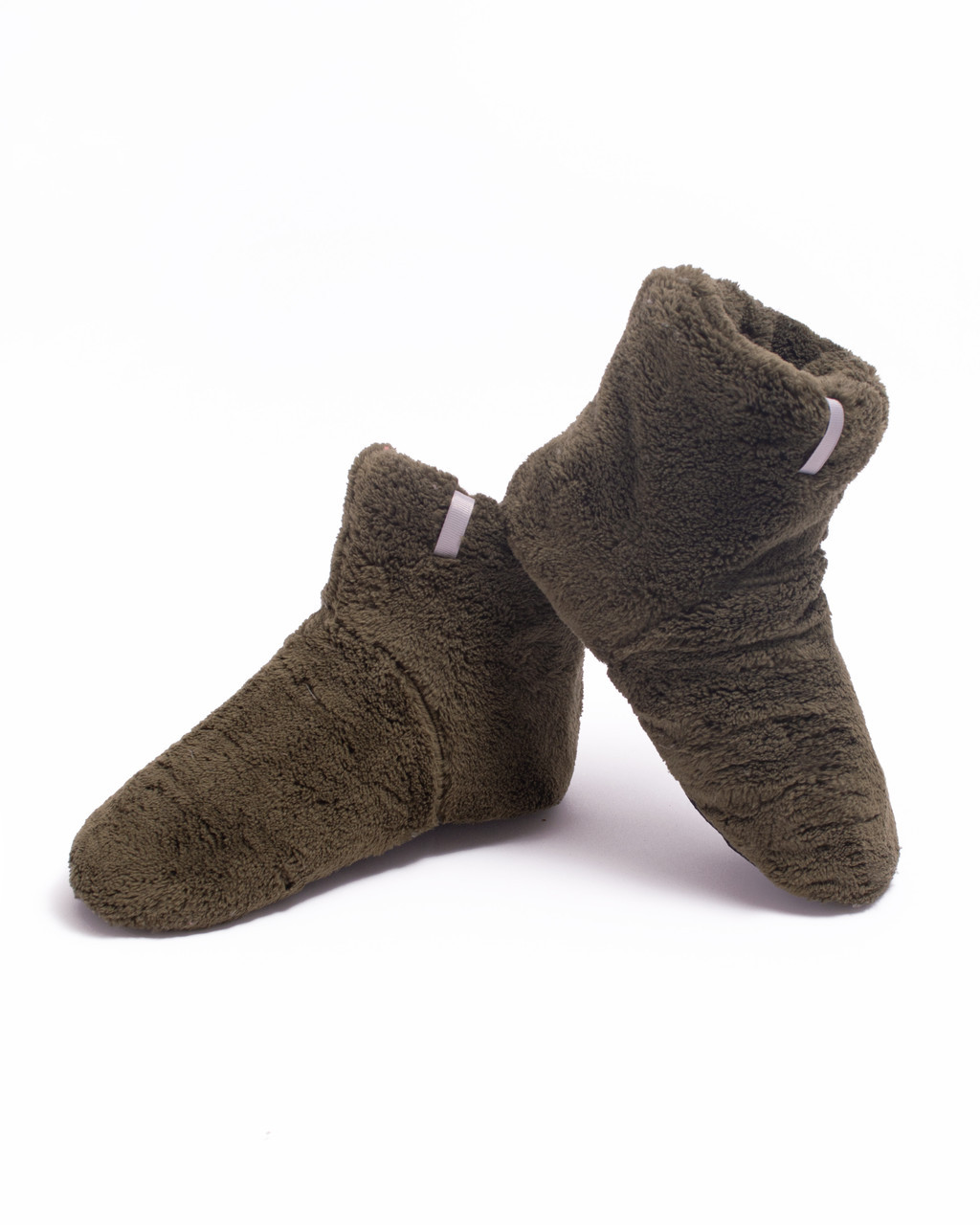 Капці-чобітки дитячі домашні махрові Хакі, фото 1