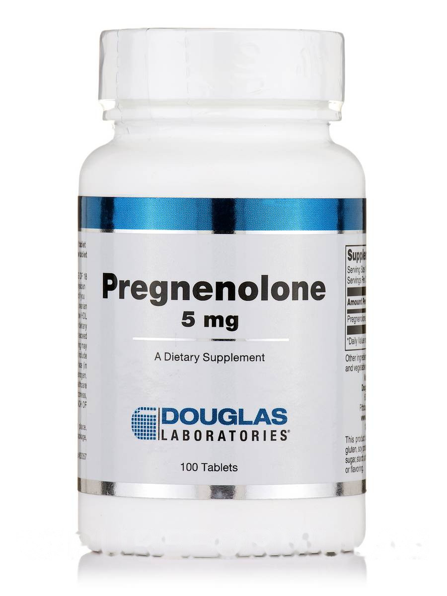 Прегенолон 5 мг Сублінгвальний, Pregnenolone 5 mg Sublingual, Douglas Laboratories, 100 таблеток BX822
