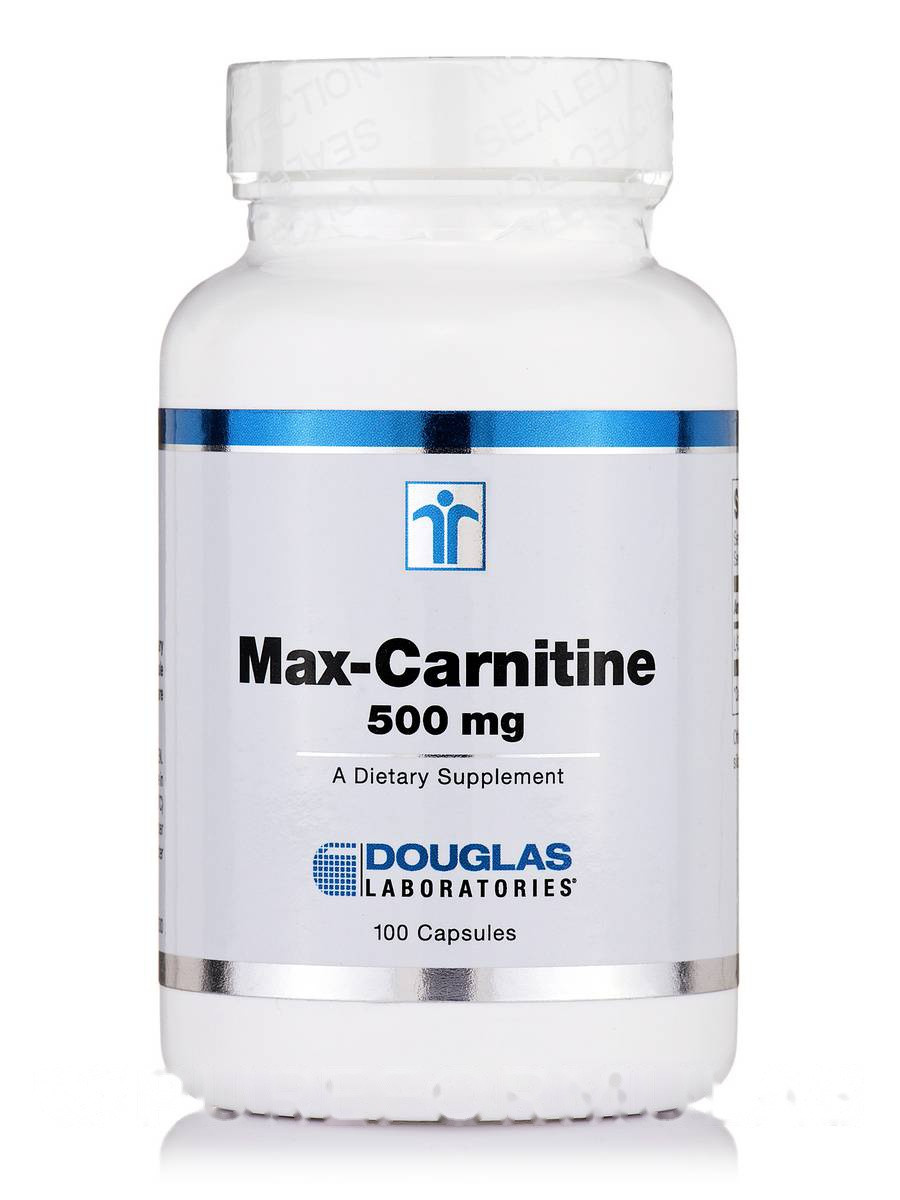 Max-карнітин 500 мг, Max-Carnitine, Douglas Laboratories, 100 капсул BX835, фото 1