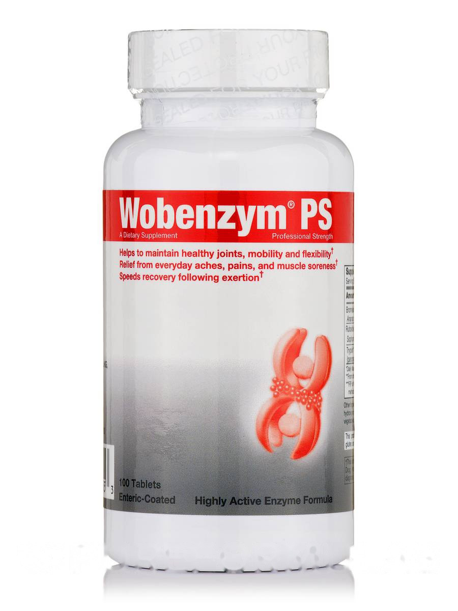 Вобензим PS, Wobenzym PS, Douglas Laboratories, 100 Таблеток BX836