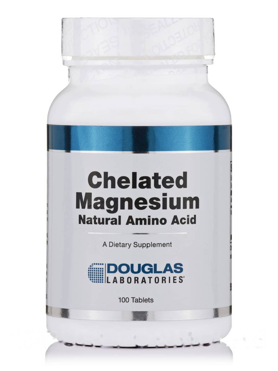 Хелатний магній, Chelated Magnesium, Douglas Laboratories, 100 таблеток BX873, фото 1