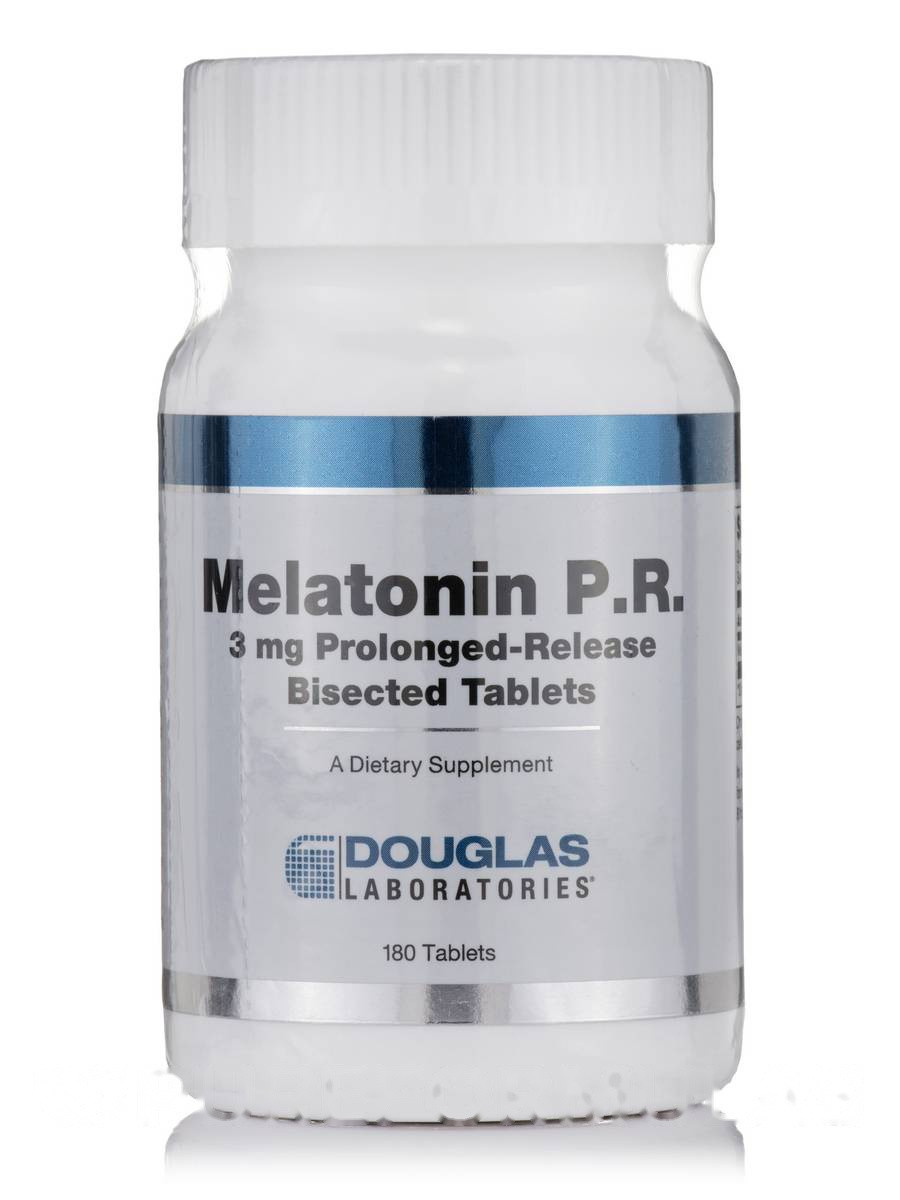 Мелатонін P.R. 3 mg, Melatonin, Douglas Laboratories, 180 таблеток BX277, фото 1