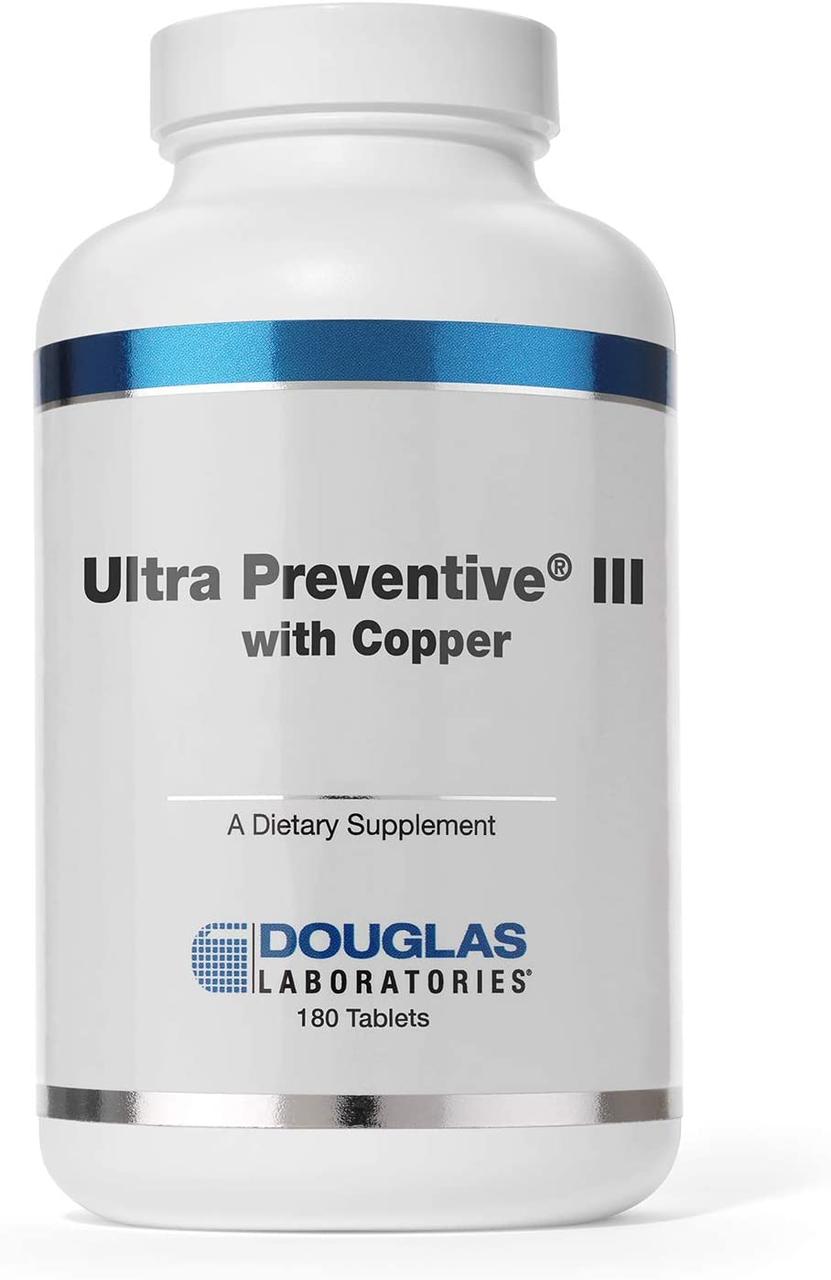 Ультрапрофілактика III з міддю, Ultra Preventive III with Copper, Douglas Laboratories, 180 таблеток BX278