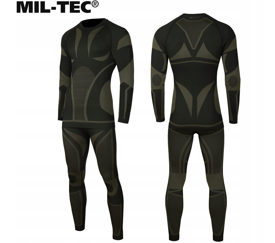 Термоактивна тактична білизна Mil-Tec 4-Way Stretch Performance Black, фото 1