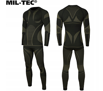 Термоактивна тактична білизна Mil-Tec 4-Way Stretch Performance Black