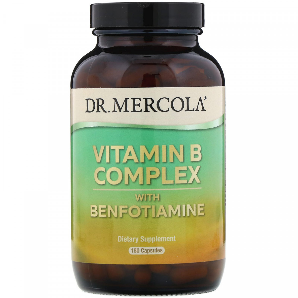 Комплекс вітамінів групи B з бензотіаміном, Dr. Mercola, 180 капсул BX300