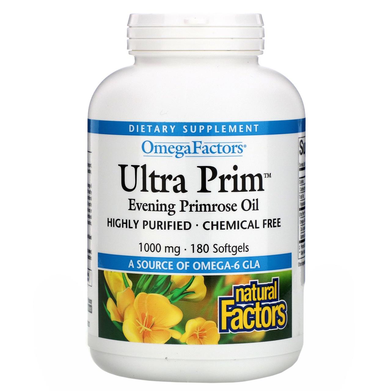 Олія вечірньої примули (Evening Primrose Oil), Natural Factors,180 кап. BX330