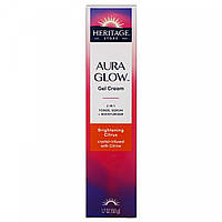 Гелевый крем, Aura Glow Gel Cream, осветляющий цитрус, Heritage Store, 50 г