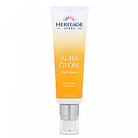 Гелевий крем, Aura Glow Gel Cream, очисний лимон, Heritage Store, 50 г BX898, фото 4