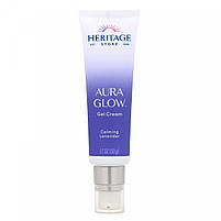 Гелевий крем, Aura Glow Gel Cream, заспокійлива лаванда, Heritage Store, 50 г BX900, фото 4