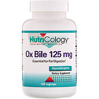 Экстракт бычьей желчи (Ox Bile), Nutricology, 125 мг, 180 капсул