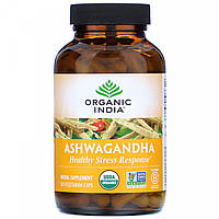 Ашваганда, Ashwagandha, Organic India, 180 вегетарианских капсул