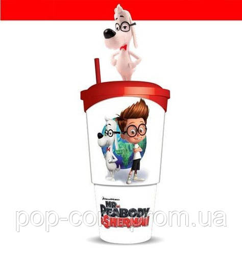 Игрушка-топпер и стакан к мультфильму "Приключения мистера Пибоди и ...