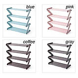Органайзер-полиця для взуття компактна стійка складана Shoe Rack YH 8802 зберігання речей і взуття, фото 6