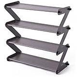 Органайзер-полиця для взуття компактна стійка складана Shoe Rack YH 8802 зберігання речей і взуття, фото 7