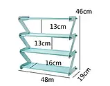 Органайзер-полиця для взуття компактна стійка складана Shoe Rack YH 8802 зберігання речей і взуття, фото 8