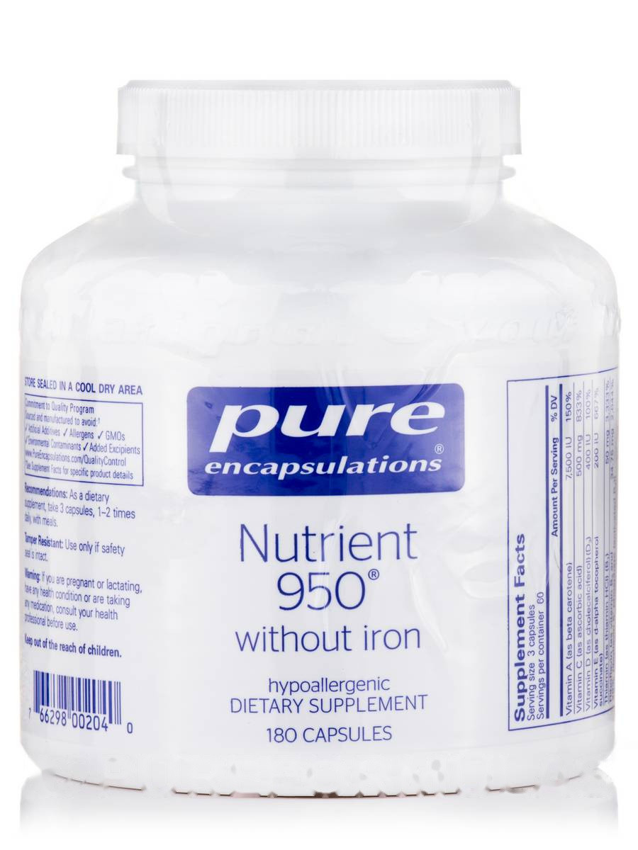 Поживний продукт 950 без заліза, Pure Encapsulations, 180 капсул BX675