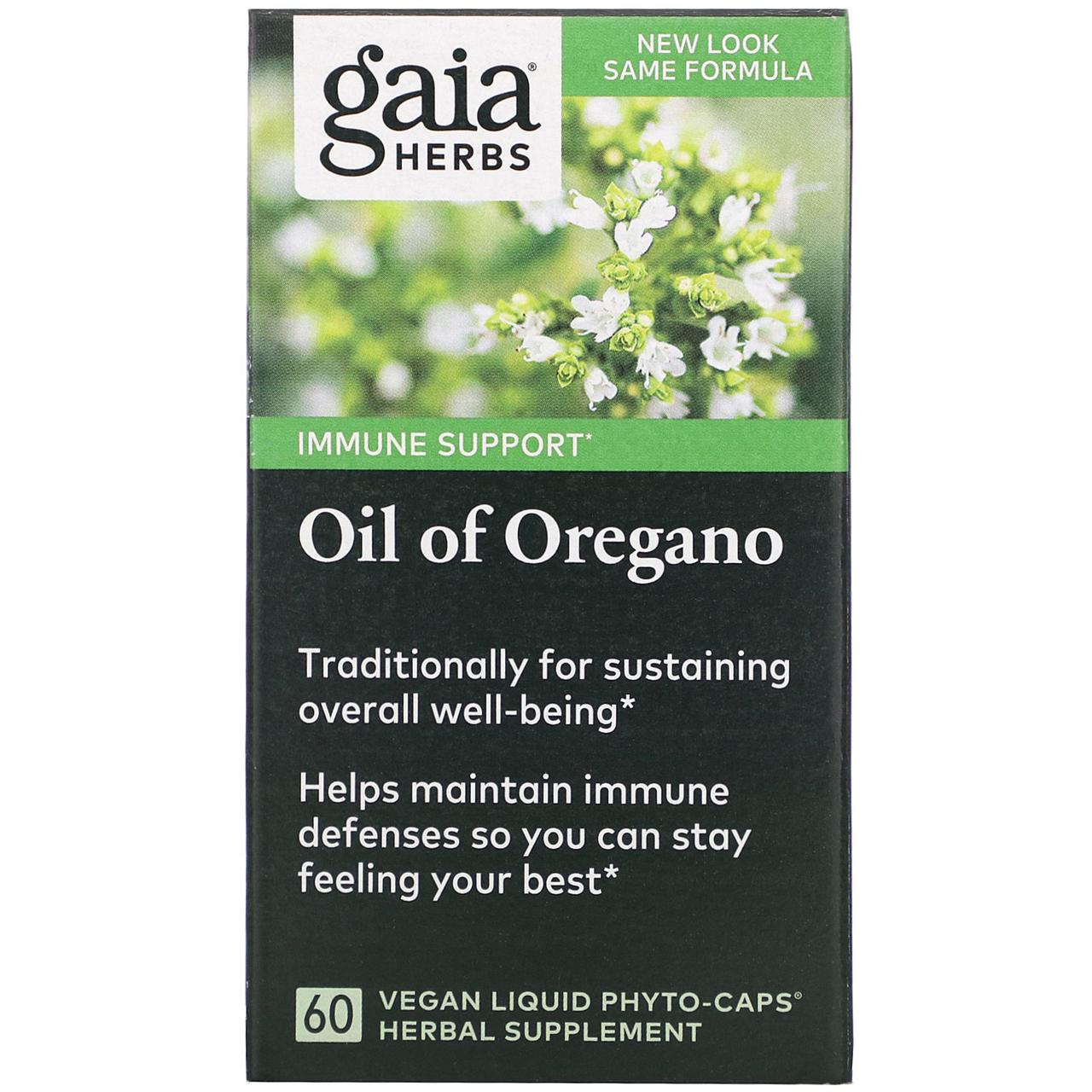 Олія орегано, Gaia Herbs, 60 капсул BX853