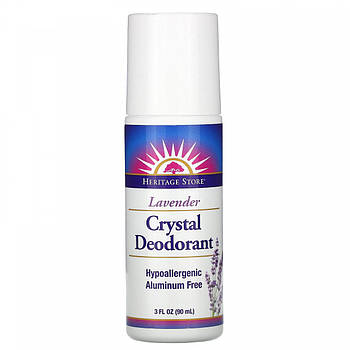 Кришталевий дезодорант, лаванда, Crystal Deodorant, Lavender, Heritage Store, 90 мл BX098