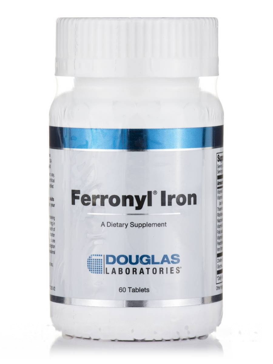Залізо Фероніл, Ferronyl Iron, Douglas Laboratories, 60 таблеток BX129