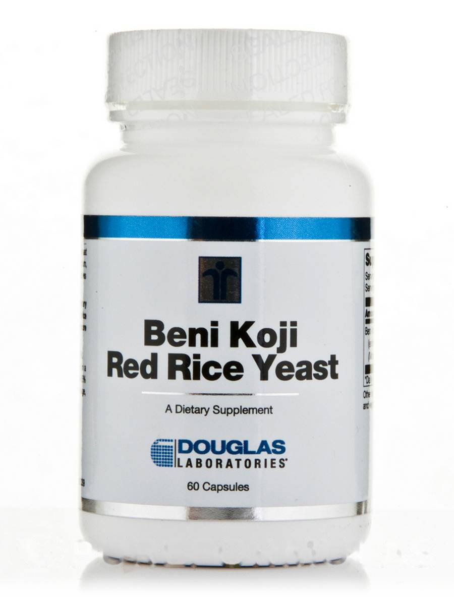 Бені Коджі (Червоний дріжджовий рис), Beni Koji (Red Rice Yeast), Douglas Laboratories, 60 Кампсул BX174